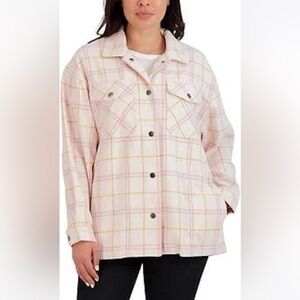 HFX Women's Long Sleeve Cozy Casual Soft Fleece Shirt Jacket Size S